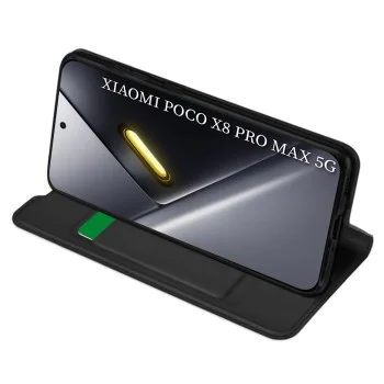 Калъф за Xiaomi Poco X8 Pro Max - Magskin Book - Techsuit - Черен