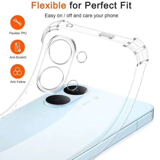 Калъф за Xiaomi Poco X8 Pro Max - Shockproof Clear Silicone - Techsuit - Прозрачен
