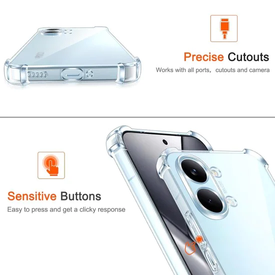 Калъф за Xiaomi Poco X8 Pro Max - Shockproof Clear Silicone - Techsuit - Прозрачен