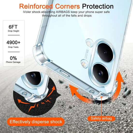 Калъф за Xiaomi Poco X8 Pro Max - Shockproof Clear Silicone - Techsuit - Прозрачен