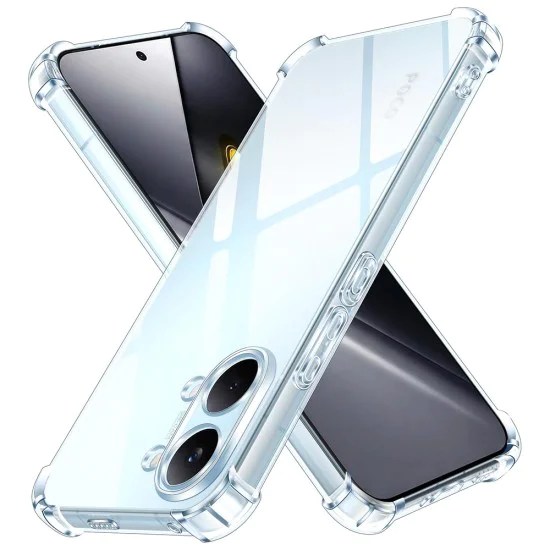 Калъф за Xiaomi Poco X8 Pro Max - Shockproof Clear Silicone - Techsuit - Прозрачен