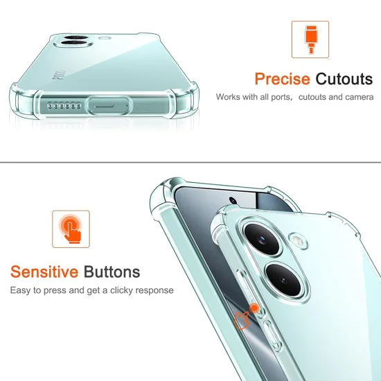 Калъф за Xiaomi Poco X8 Pro - Shockproof Clear Silicone - Techsuit - Прозрачен