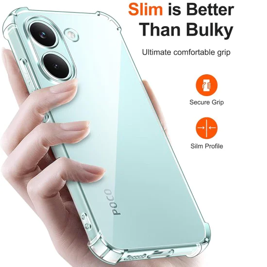 Калъф за Xiaomi Poco X8 Pro - Shockproof Clear Silicone - Techsuit - Прозрачен