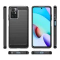 Калъф за Xiaomi Redmi 10 2021 / Redmi 10 2022 - Carbon Silicone - Черен