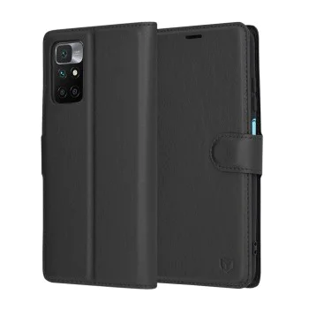 Калъф за Xiaomi Redmi 10 / Redmi 10 2022 - Кожено Протектор - Черен