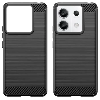 Калъф за Xiaomi Redmi 13C 4G / 13C 5G / Poco M6 / C65 - Carbon Silicone - Черен