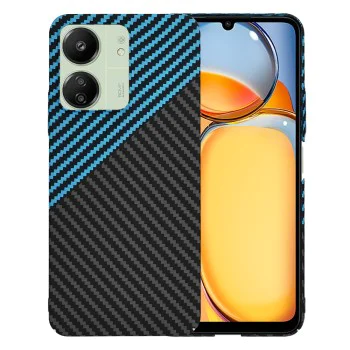 Калъф за Xiaomi Redmi 13C 4G / 13C 5G / Poco M6 / C65 - Carbonite FiberShell - Blue Pulse