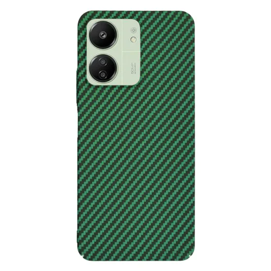 Калъф за Xiaomi Redmi 13C 4G / 13C 5G / Poco M6 / C65 - Carbonite FiberShell - Зелен
