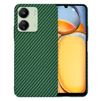 Калъф за Xiaomi Redmi 13C 4G / 13C 5G / Poco M6 / C65 - Carbonite FiberShell - Зелен