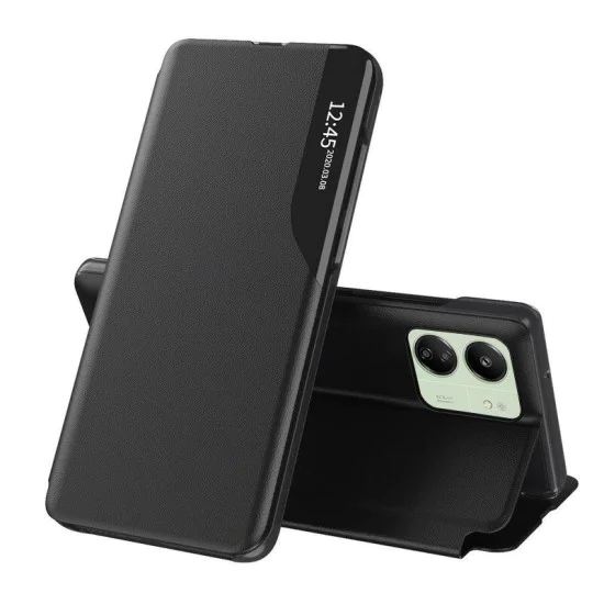 Калъф за Xiaomi Redmi 13C 4G / 13C 5G / Poco M6 / C65 - серия eFold - черен
