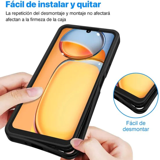 Калъф за Xiaomi Redmi 13C 4G 4G / Poco C65 + калъф - ColorVerse 360 ​​Series - черен