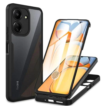 Калъф за Xiaomi Redmi 13C 4G 4G / Poco C65 + калъф - ColorVerse 360 ​​Series - черен