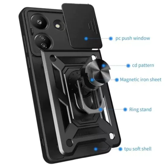 Калъф за Xiaomi Redmi 13C 4G / Poco C65 - CamShield Series - Син