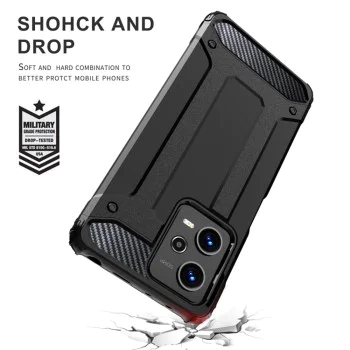 Калъф за Xiaomi Redmi 13C 4G / Poco C65 - Hybrid Armor - Черен