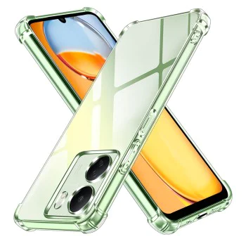 Калъф за Xiaomi Redmi 13C 4G / Poco C65 - Удароустойчив прозрачен силикон [Защита на камерата] - Прозрачен