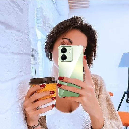 Калъф за Xiaomi Redmi 13C 4G / Poco C65 - Удароустойчив прозрачен силикон [Защита на камерата] - Прозрачен
