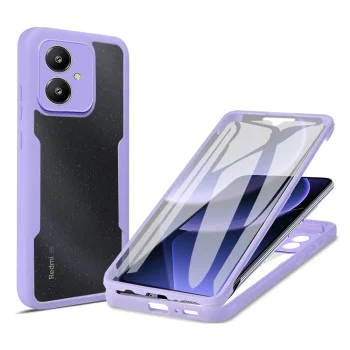 Калъф за Xiaomi Redmi 13C 5G 5G / Poco M6 + калъф - ColorVerse 360 ​​Series - лилав