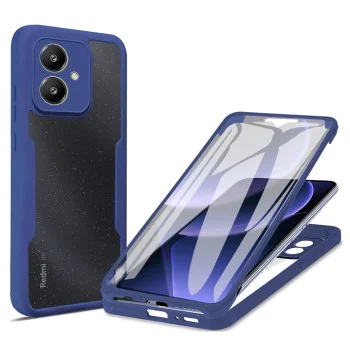 Калъф за Xiaomi Redmi 13C 5G 5G / Poco M6 + калъф - ColorVerse 360 ​​Series - син