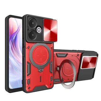 Калъф за Xiaomi Redmi 13C 5G / Poco M6 - CamGuard Pro - Червен