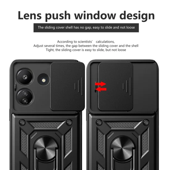 Калъф за Xiaomi Redmi 13C 5G / Poco M6 - CamShield Series - черен