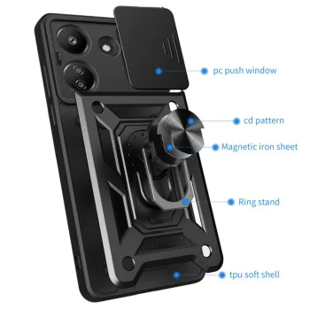 Калъф за Xiaomi Redmi 13C 5G / Poco M6 - CamShield Series - син