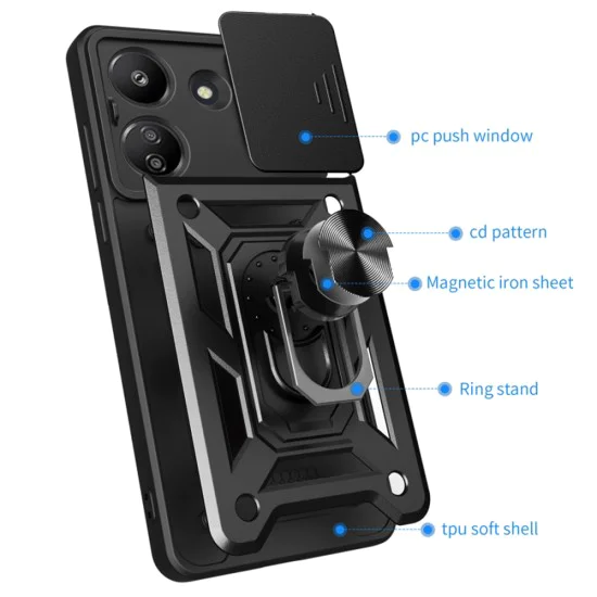 Калъф за Xiaomi Redmi 13C 5G / Poco M6 - CamShield Series - син