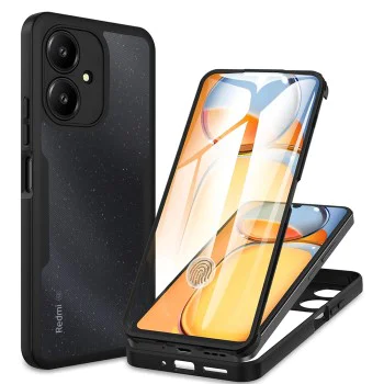 Калъф за Xiaomi Redmi 13C 5G / Poco M6 + Калъф - ColorVerse 360 ​​Series - Черен