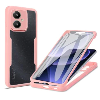Калъф за Xiaomi Redmi 13C 5G / Poco M6 M6 + Протектор - ColorVerse 360 ​​Series - розов