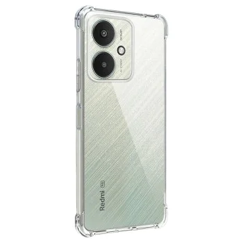 Калъф за Xiaomi Redmi 13C 5G / Poco M6 - Удароустойчив прозрачен силикон [Защита на камерата] - Прозрачен