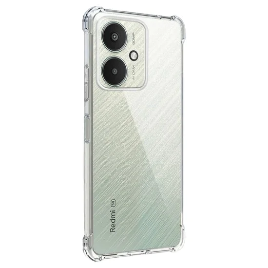 Калъф за Xiaomi Redmi 13C 5G / Poco M6 - Удароустойчив прозрачен силикон [Защита на камерата] - Прозрачен