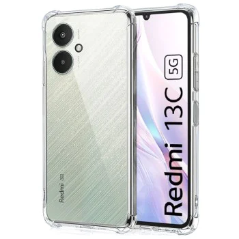 Калъф за Xiaomi Redmi 13C 5G / Poco M6 - Удароустойчив прозрачен силикон [Защита на камерата] - Прозрачен