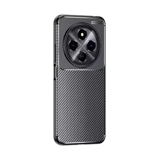Калъф за Xiaomi Redmi 14C / Poco C75 - CarbonFiber - Черен