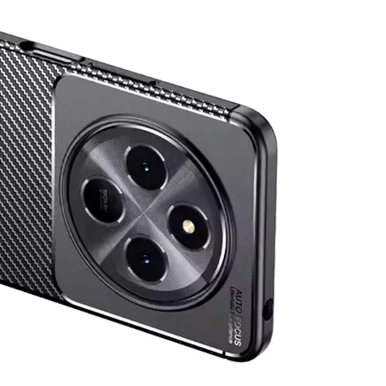 Калъф за Xiaomi Redmi 14C / Poco C75 - CarbonFiber - Черен