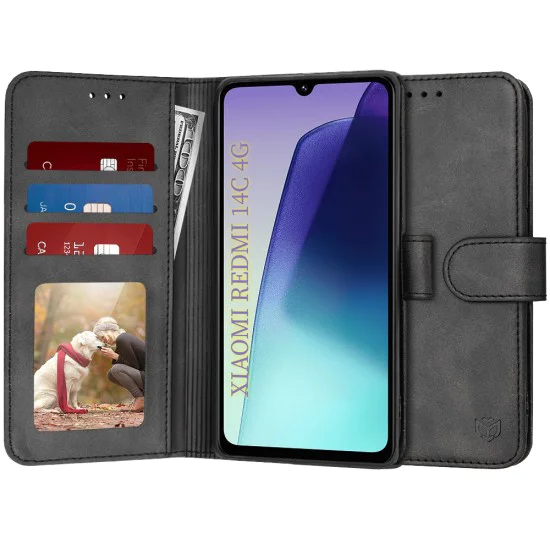 Калъф за Xiaomi Redmi 14C / Poco C75 - Дневник - Черен