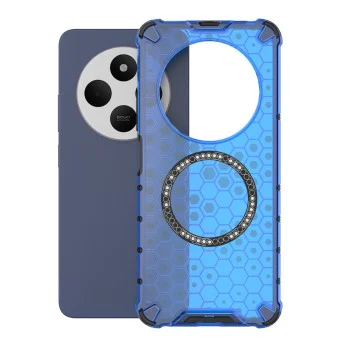 Калъф за Xiaomi Redmi 14C / Poco C75 - HoneyComb Shield MagSafe - Син
