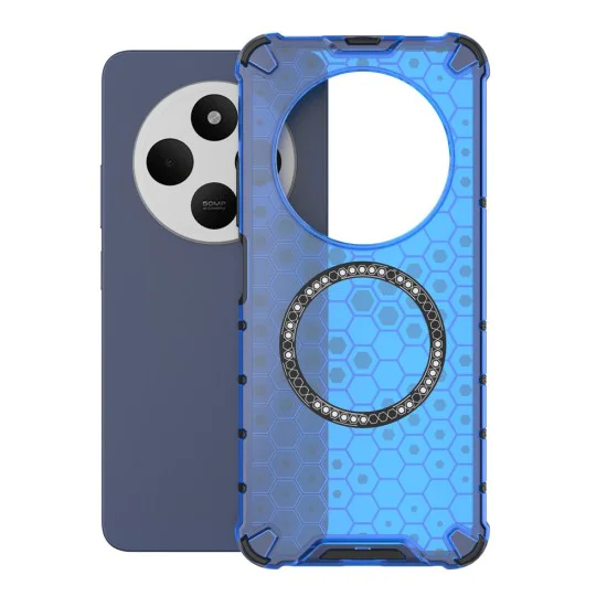 Калъф за Xiaomi Redmi 14C / Poco C75 - HoneyComb Shield MagSafe - Син