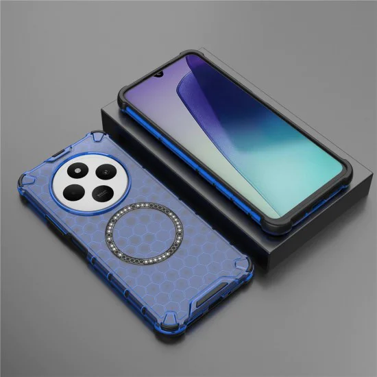 Калъф за Xiaomi Redmi 14C / Poco C75 - HoneyComb Shield MagSafe - Син