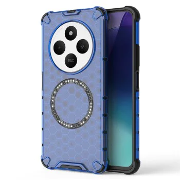 Калъф за Xiaomi Redmi 14C / Poco C75 - HoneyComb Shield MagSafe - Син