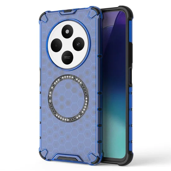 Калъф за Xiaomi Redmi 14C / Poco C75 - HoneyComb Shield MagSafe - Син