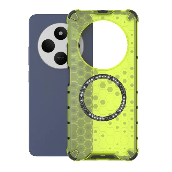 Калъф за Xiaomi Redmi 14C / Poco C75 - HoneyComb Shield MagSafe - Зелен