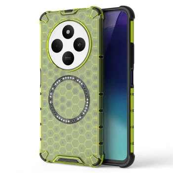 Калъф за Xiaomi Redmi 14C / Poco C75 - HoneyComb Shield MagSafe - Зелен