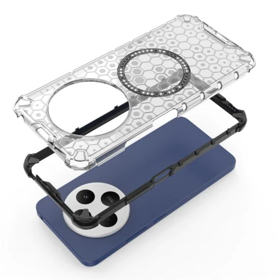 Калъф за Xiaomi Redmi 14C / Poco C75 - Techsuit - HoneyComb Shield MagSafe - Бял