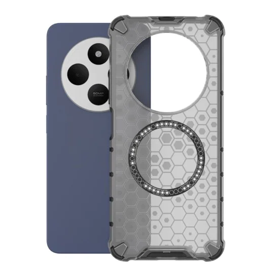 Калъф за Xiaomi Redmi 14C / Poco C75 - Techsuit - HoneyComb Shield MagSafe - Черен