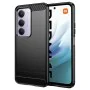 Калъф за Xiaomi Redmi 15 4G / Redmi 15 5G - Techsuit - Carbon Silicone - Черен