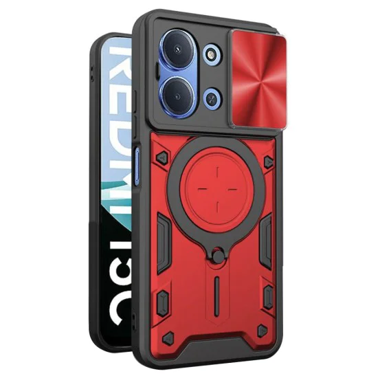 Калъф за Xiaomi Redmi 15C 4G / Redmi 15C 5G - Techsuit - CamGuard Pro - Червен