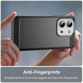 Калъф за Xiaomi Redmi 15C 4G / Redmi 15C 5G - Techsuit - Carbon Silicone - Черен