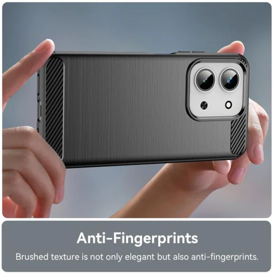 Калъф за Xiaomi Redmi 15C 4G / Redmi 15C 5G - Techsuit - Carbon Silicone - Черен