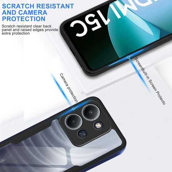 Калъф за Xiaomi Redmi 15C 4G / Redmi 15C 5G - Techsuit - ColorVerse 360 ​​Series + Screen Protector - Черен