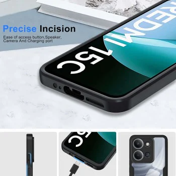 Калъф за Xiaomi Redmi 15C 4G / Redmi 15C 5G - Techsuit - ColorVerse 360 ​​Series + Screen Protector - Син