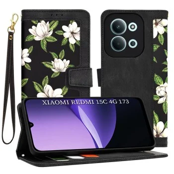 Калъф за Xiaomi Redmi 15C 4G / Redmi 15C 5G - Techsuit - FlipCraft - Цветя на зората